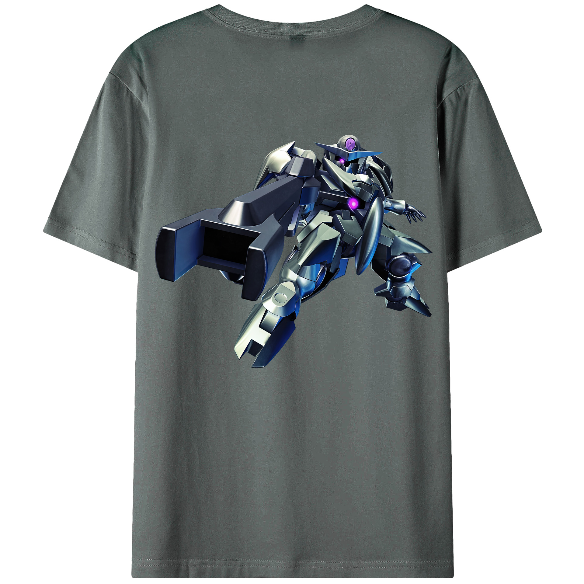（画像用） 機動戦士ガンダム Mobile Suit Gundam 綿100％ メンズ半袖Tシャツ（バックプリント） 通気性